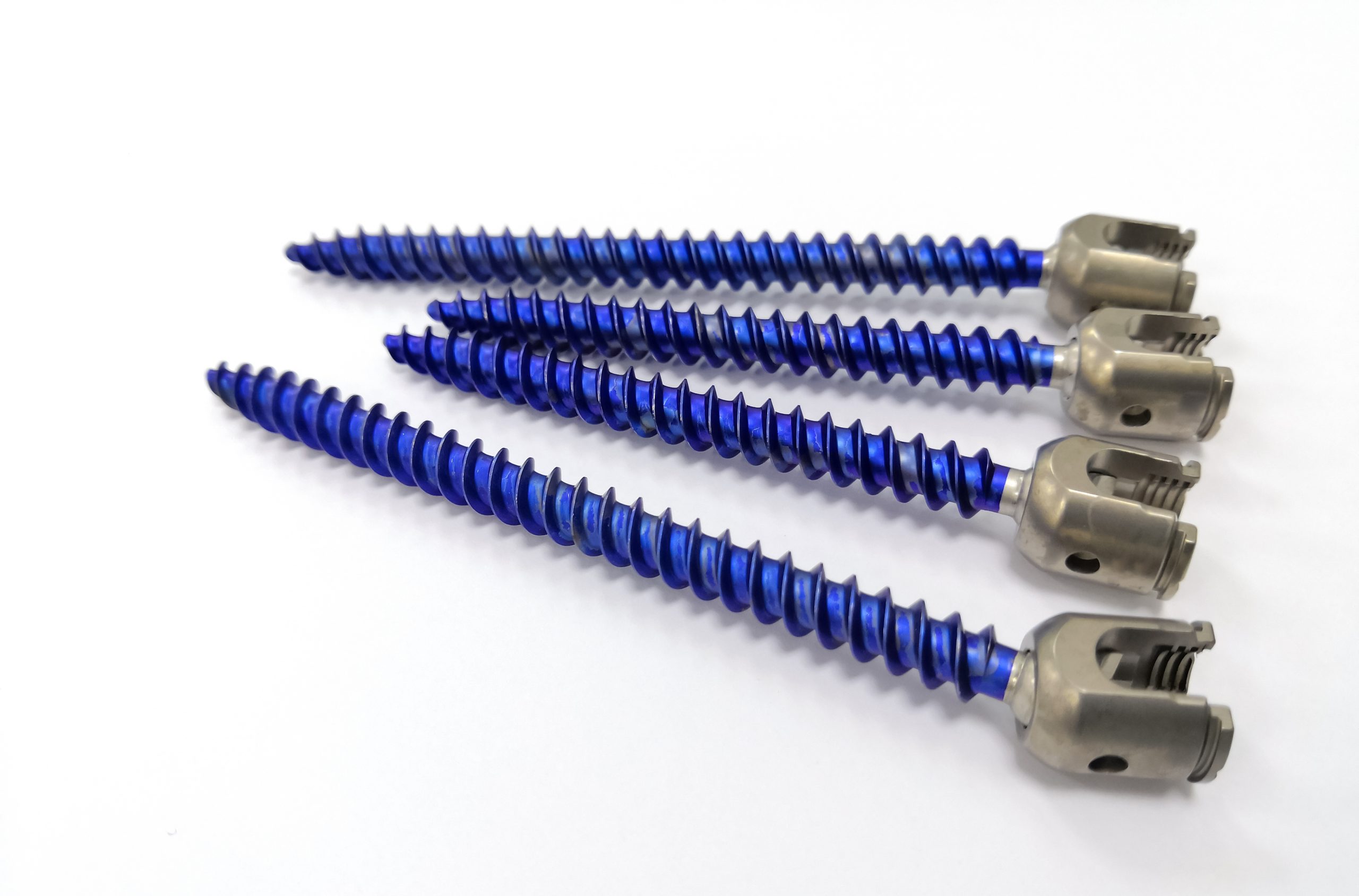 Set of four compression screws of different sizes.